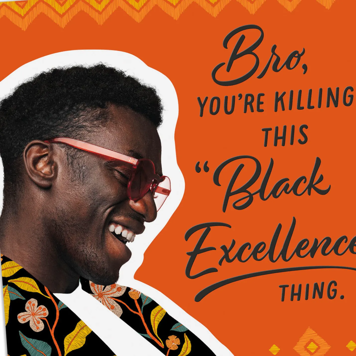 Black Excellence Birthday Card for Him