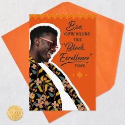 Black Excellence Birthday Card for Him