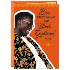 Black Excellence Birthday Card for Him