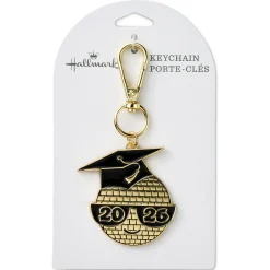 Black and Gold Disco Ball 2026 Graduation Keychain