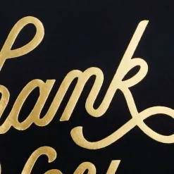 Black and Gold Tassel Blank Graduation Thank-You Notes, Pack of 40
