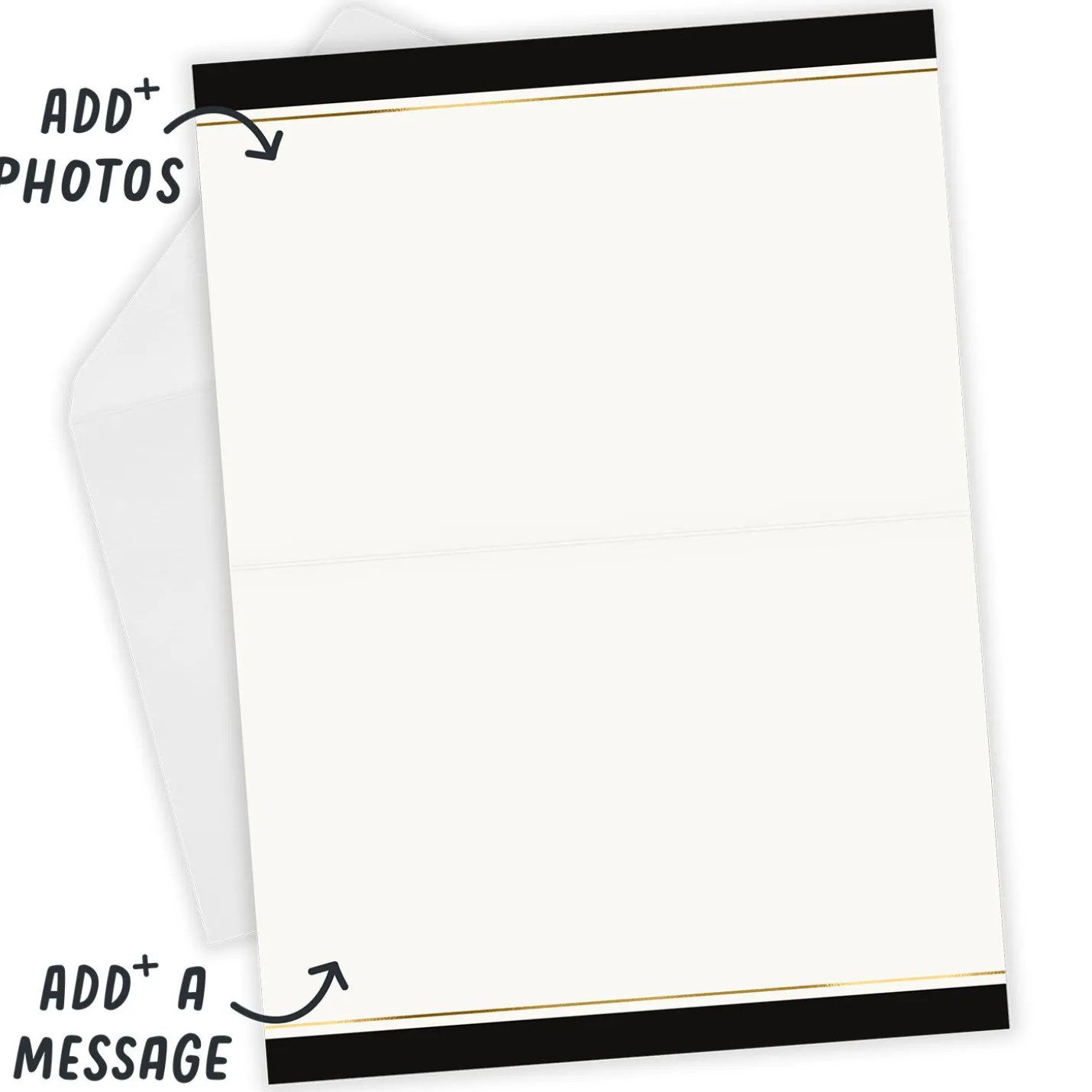 Black & Gold Custom Wedding Card