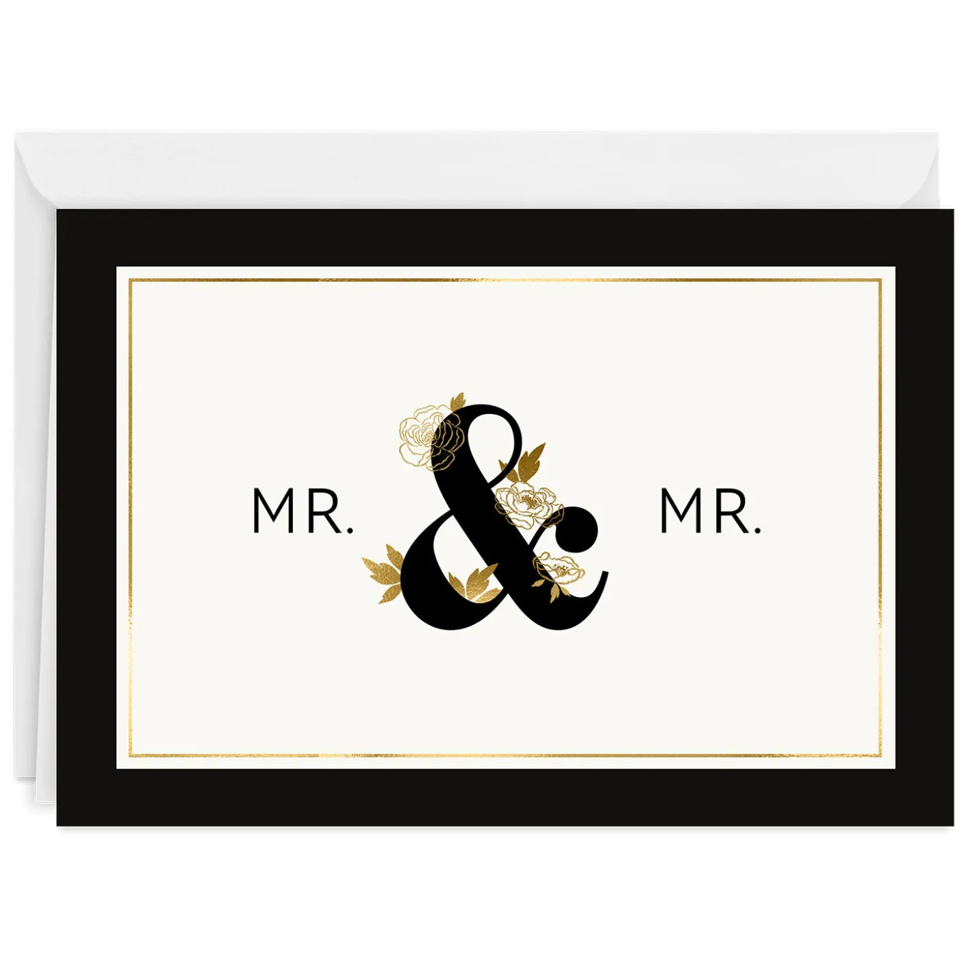 Black & Gold Custom Wedding Card
