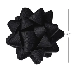 Black Grosgrain Ribbon Gift Bow, 4.6"