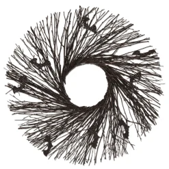 Black Halloween Wreath, 24"