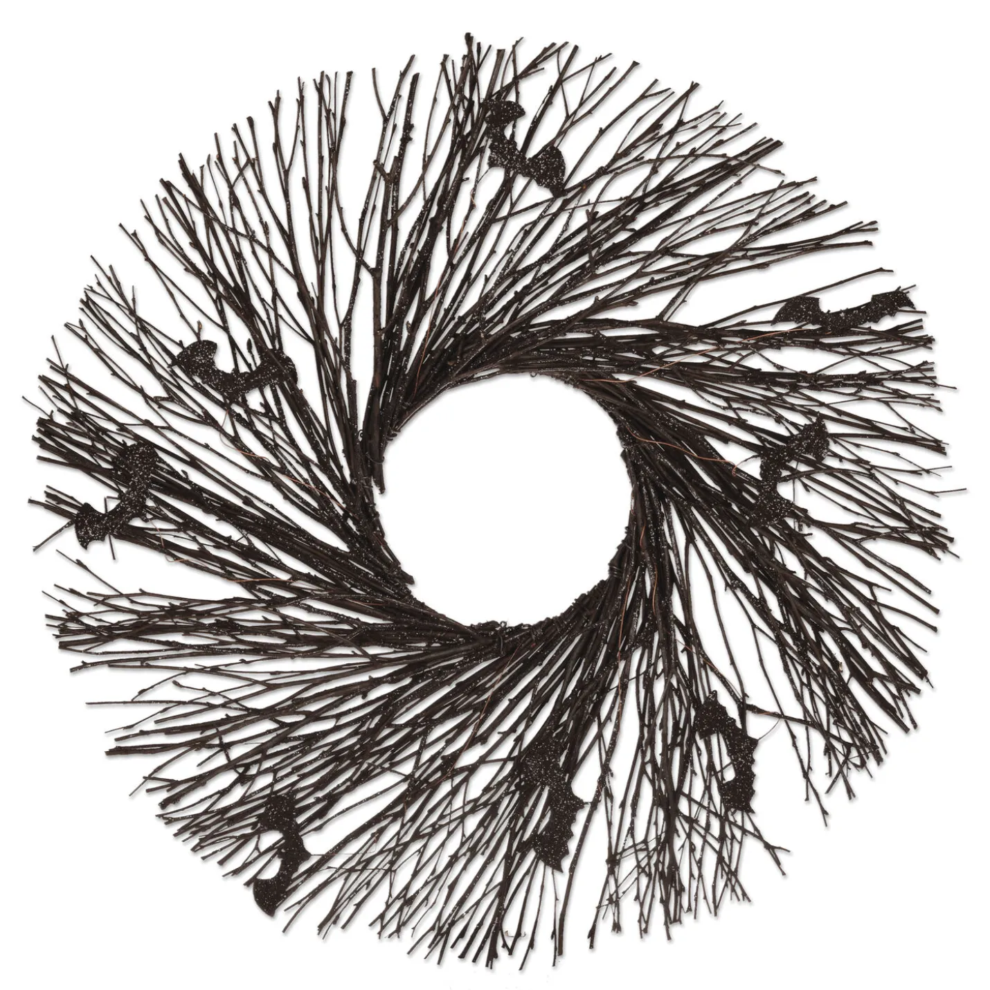 Black Halloween Wreath, 24"