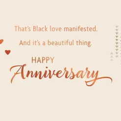 Black Love Manifested Anniversary Card