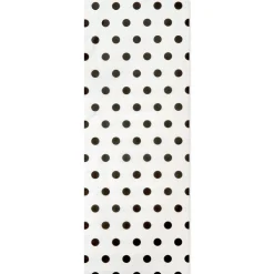 Black Polka Dots on Ivory Tissue Paper, 6 sheets