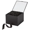 Black 5x7 Large Gift Box With Shredded Paper Filler
