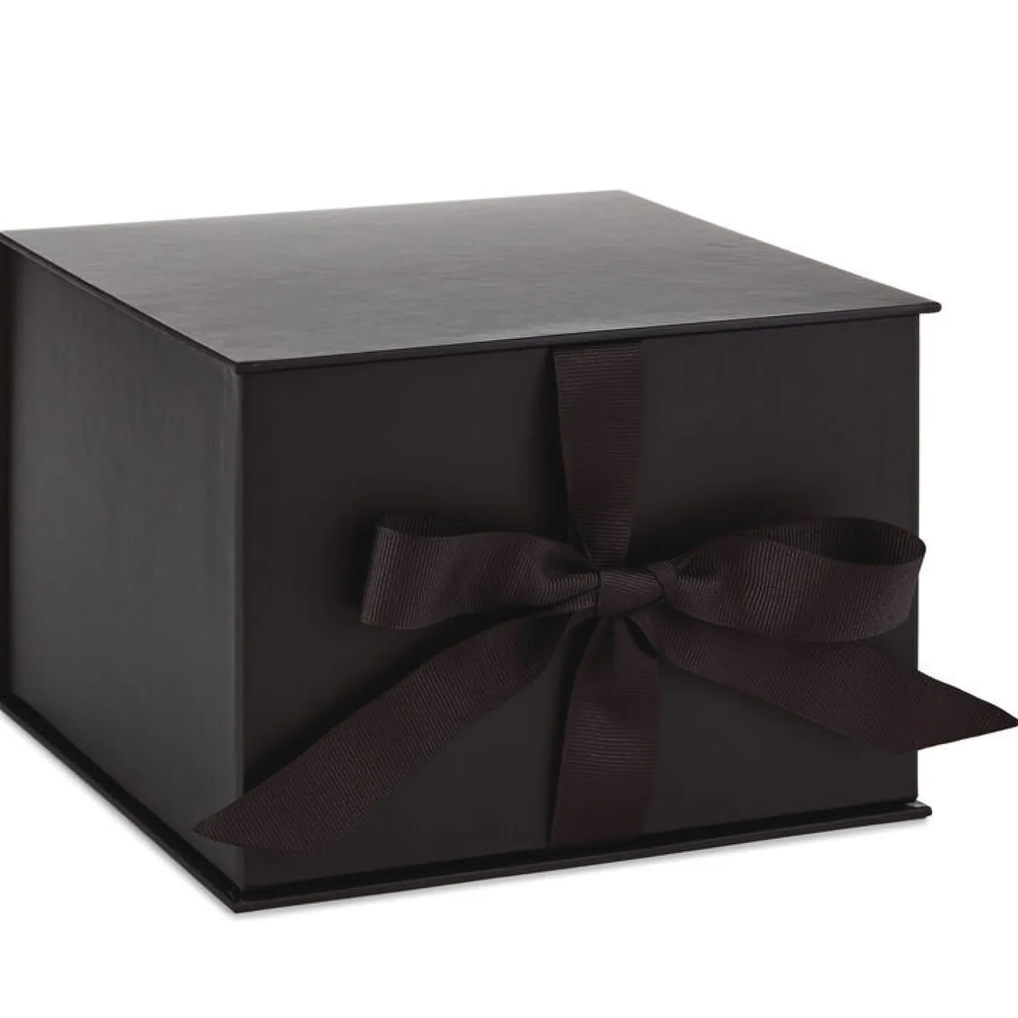 Black 5x7 Large Gift Box With Shredded Paper Filler