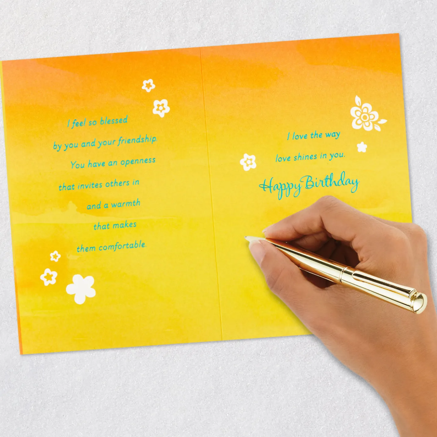 Blessed By Your Friendship Birthday Card