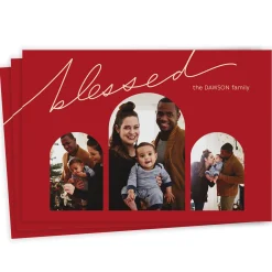 Blessed Arches Flat Christmas Photo Card