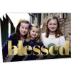Blessed Gold Lettering Flat Photo Card