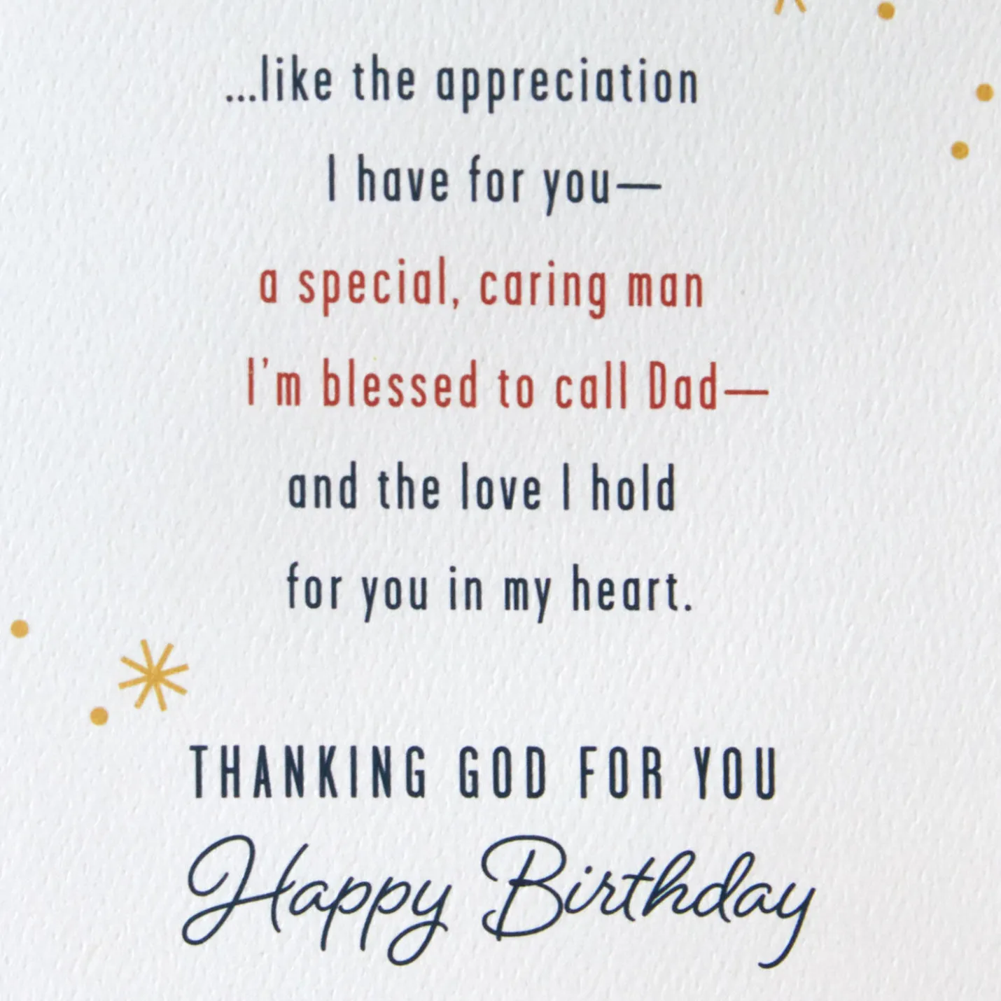 Blessed to Call You Dad Religious Birthday Card