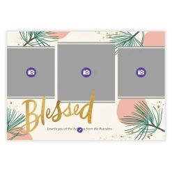 Blessed Yule Flat Christmas Photo Card