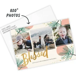 Blessed Yule Flat Christmas Photo Card