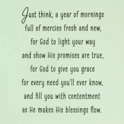 Blessings As Your New Year Begins Religious Birthday Card