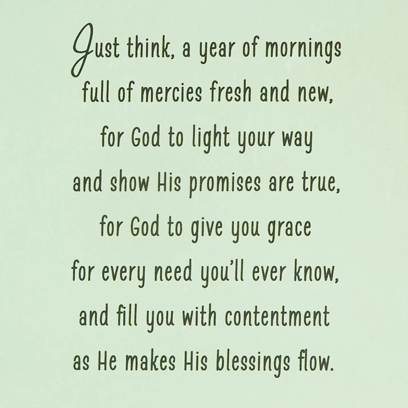 Blessings As Your New Year Begins Religious Birthday Card