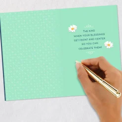 Blessings Front and Center Birthday Card