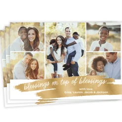 Blessings and Blessings Flat Photo Card