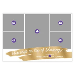 Blessings and Blessings Flat Photo Card