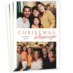 Blessings Flat Christmas Photo Card