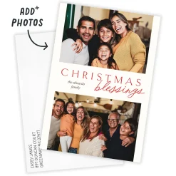 Blessings Flat Christmas Photo Card