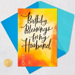 Blessings for My Husband Birthday Card