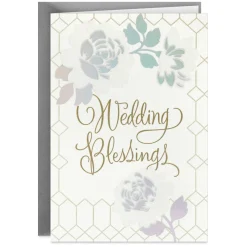 Blessings, Joy and Love Religious Wedding Card