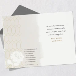 Blessings, Joy and Love Religious Wedding Card