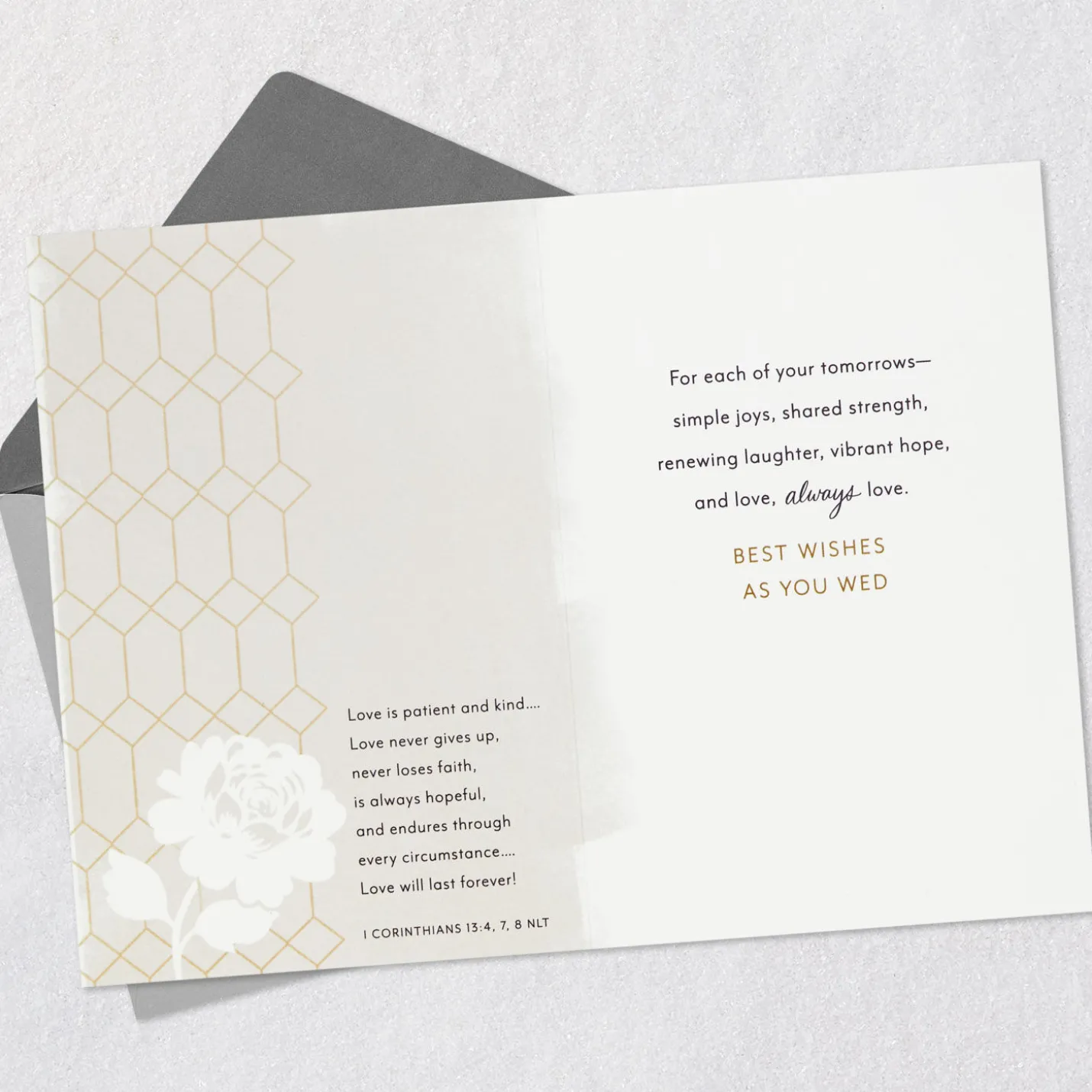 Blessings, Joy and Love Religious Wedding Card