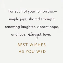 Blessings, Joy and Love Religious Wedding Card