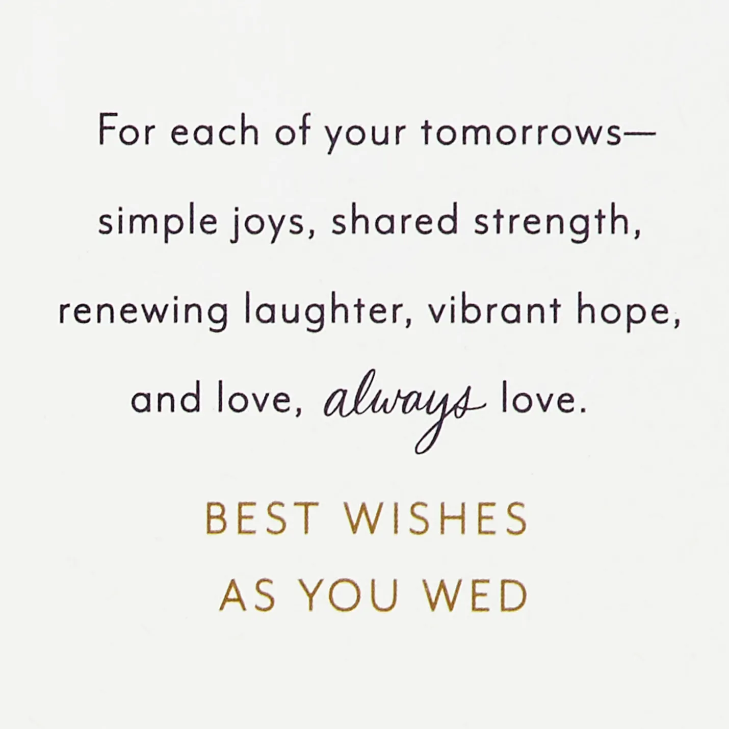 Blessings, Joy and Love Religious Wedding Card