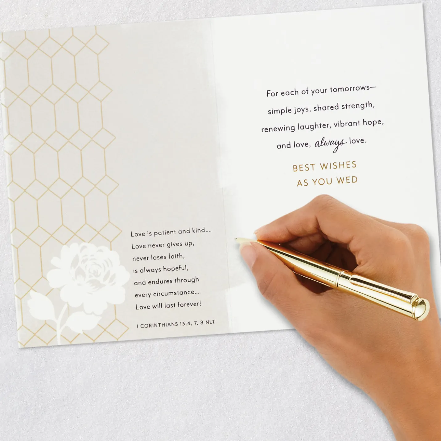Blessings, Joy and Love Religious Wedding Card
