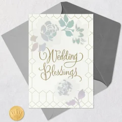 Blessings, Joy and Love Religious Wedding Card