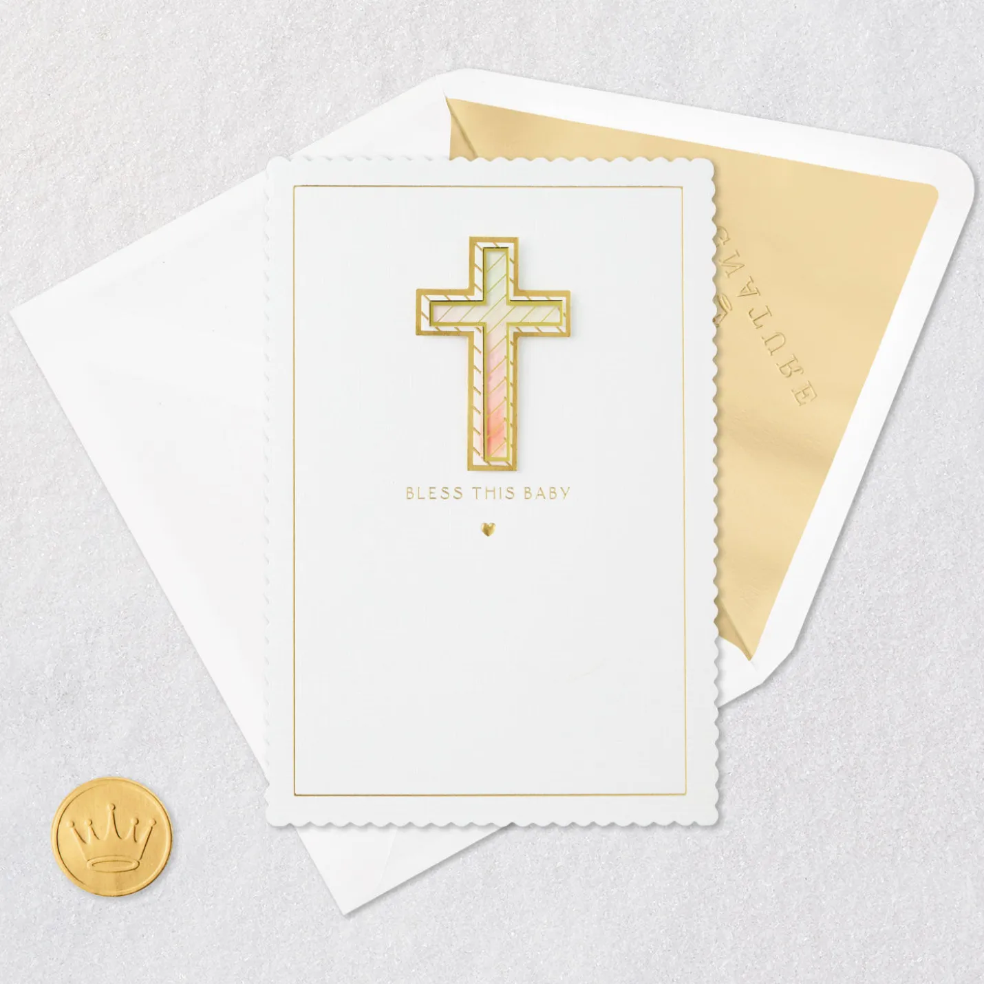 Bless This Baby Baptism Card