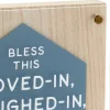 Bless This House Layered Square Quote Sign, 8x8