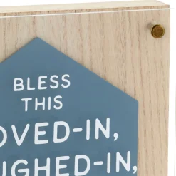 Bless This House Layered Square Quote Sign, 8x8