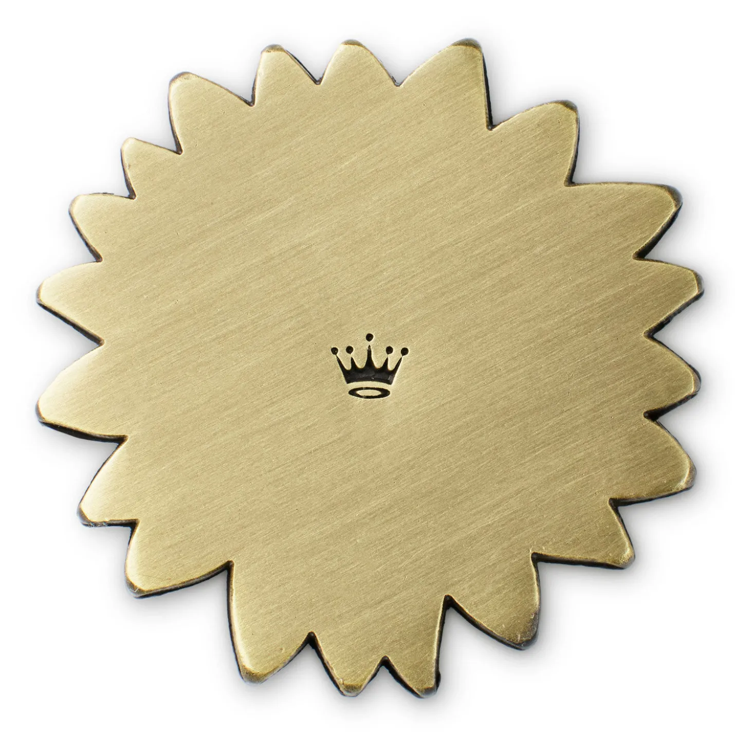 Bloom and Grow Flower Antiqued Metal Pocket Token
