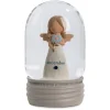 Blossom Bucket December Birthstone Angel Snow Globe, 4.2"