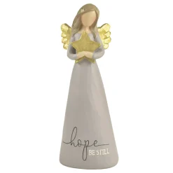 Blossom Bucket Hope Be Still Angel Figurine, 5.5"