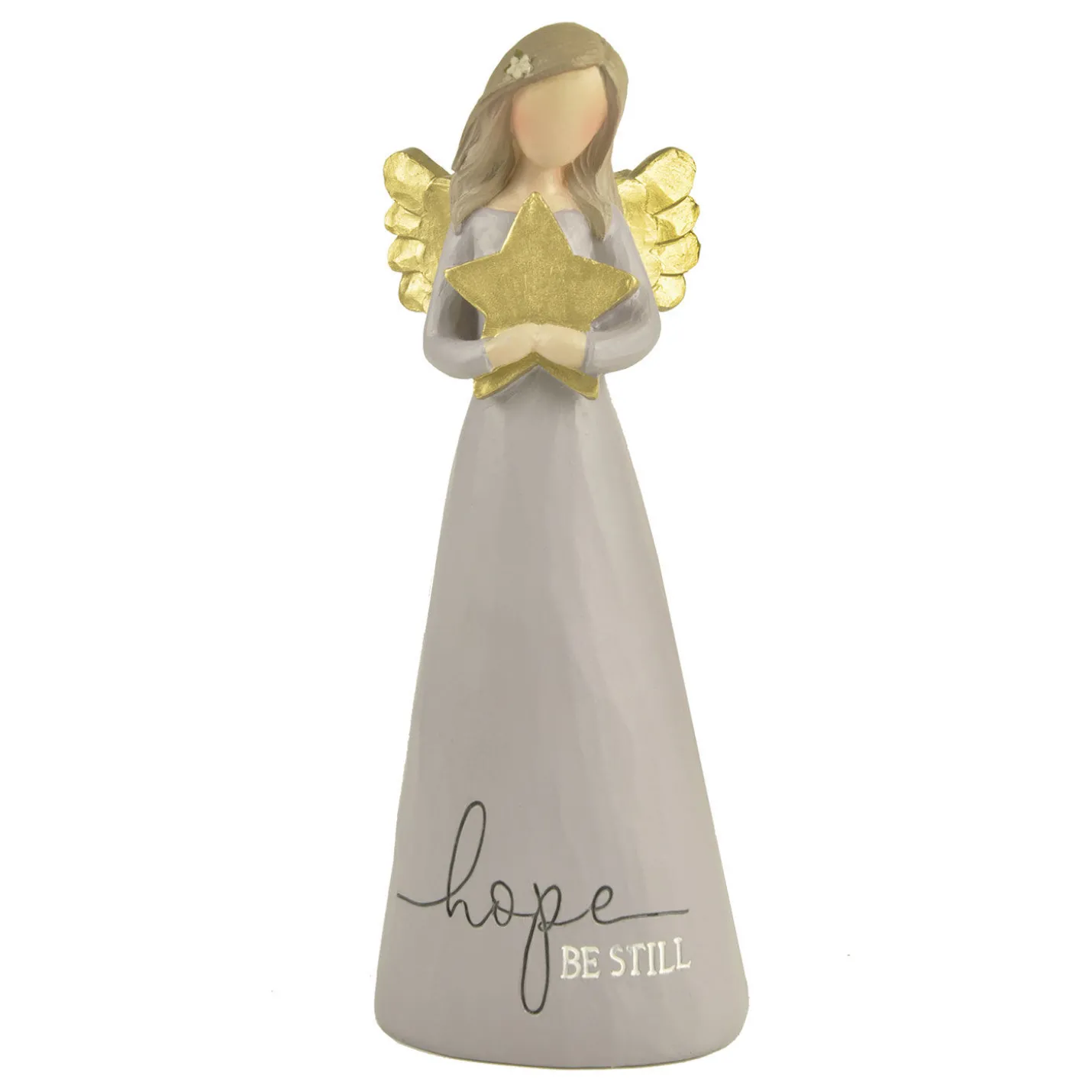 Blossom Bucket Hope Be Still Angel Figurine, 5.5"