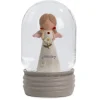 Blossom Bucket January Birthstone Angel Snow Globe, 4.2"