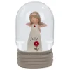 Blossom Bucket July Birthstone Angel Snow Globe, 4.2"