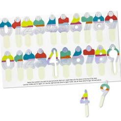 Blue and Green Confetti Cake Pick-a-Number Customizable Pop-Up Birthday Card