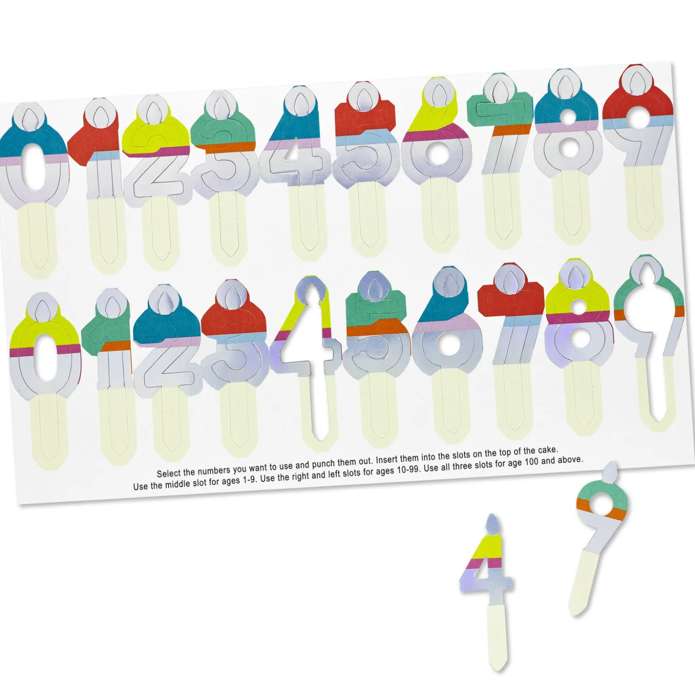 Blue and Green Confetti Cake Pick-a-Number Customizable Pop-Up Birthday Card
