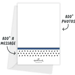 Blue and Black Preppy Hats Flat Graduation Party Invitation