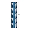 Blue and Silver Gift Wrap Kit With Holiday Wrapping Paper, Bows, Ribbons and Tags
