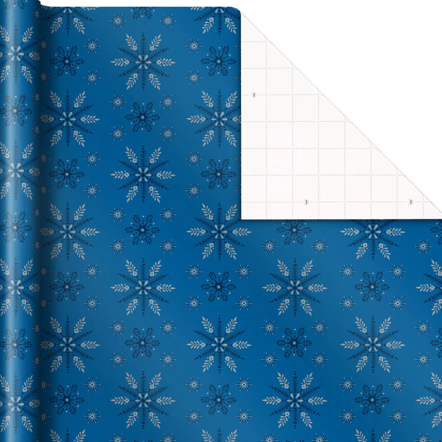 Blue and Silver Gift Wrap Kit With Holiday Wrapping Paper, Bows, Ribbons and Tags
