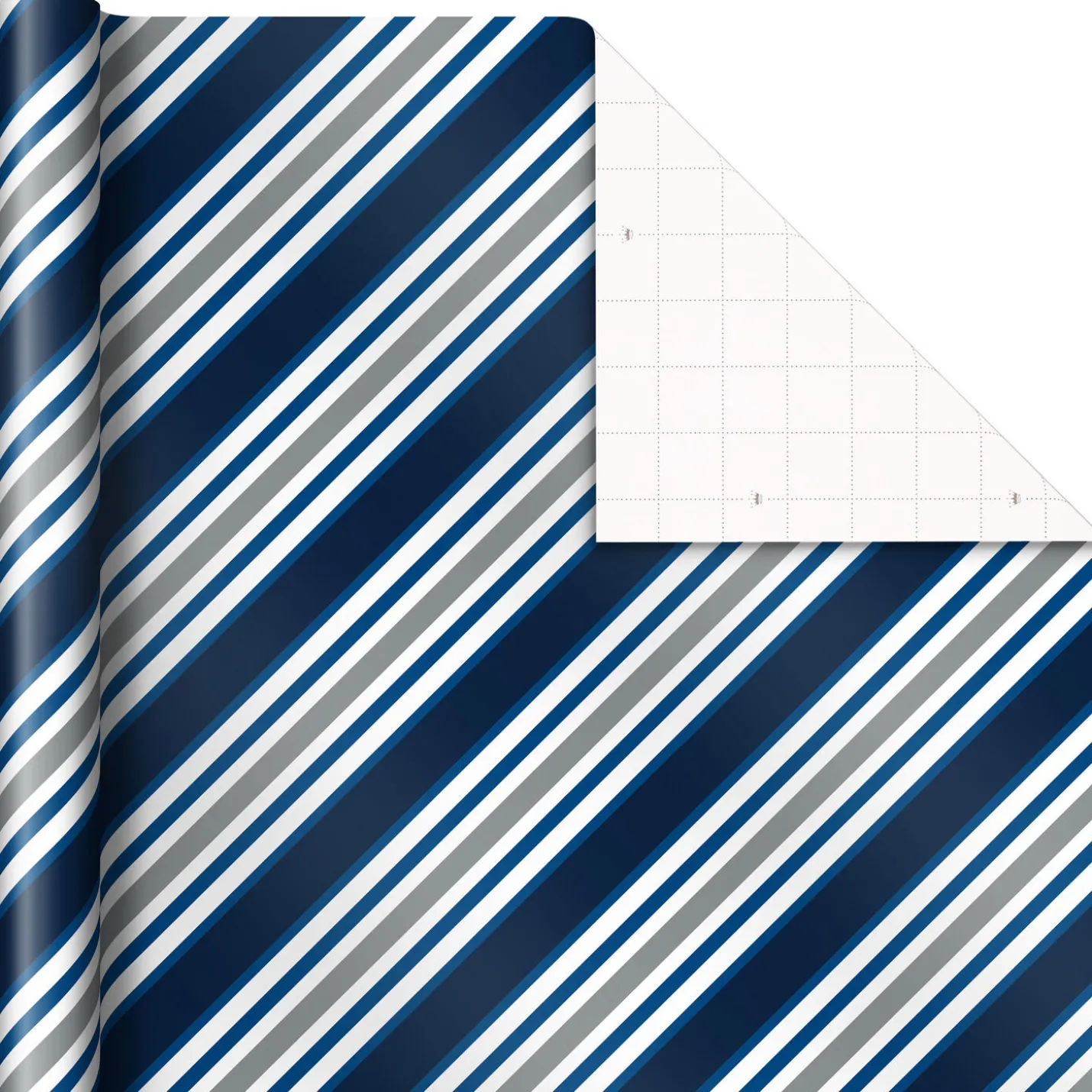 Blue and Silver Gift Wrap Kit With Holiday Wrapping Paper, Bows, Ribbons and Tags